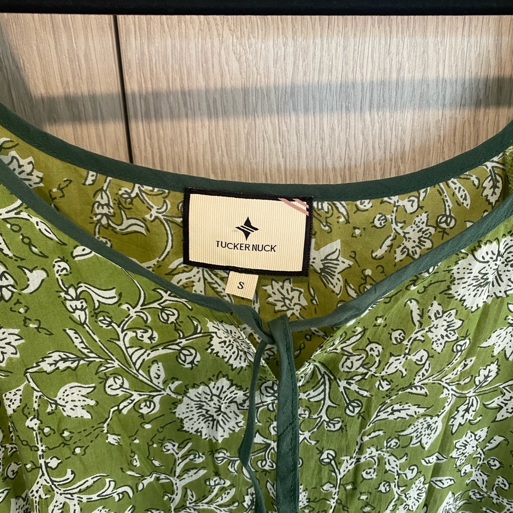 Tuckernuck Olive Green Floral Maxi Dress - Picture 3 of 5